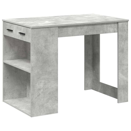 Desk with Drawer and Shelf Concrete Grey 102x62x77.5 cm Desk with Drawer and Shelf Concrete Grey 102x62x77.5 cm