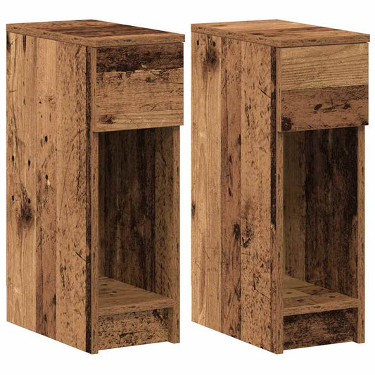 Bedside Cabinets with Drawer 2 pcs Old Wood 20x36x60 cm Bedside Cabinets with Drawer 2 pcs Old Wood 20x36x60 cm