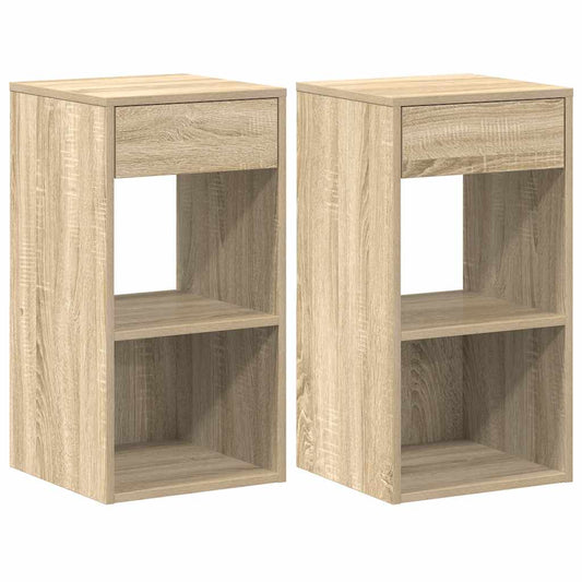Bedside Cabinets with Drawer 2 pcs Sonoma Oak 35x34x66.5 cm Bedside Cabinets with Drawer 2 pcs Sonoma Oak 35x34x66.5 cm