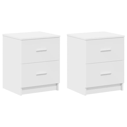 Bedside Cabinets 2 pcs with 2 Drawers White 40x36x50 cm Bedside Cabinets 2 pcs with 2 Drawers White 40x36x50 cm