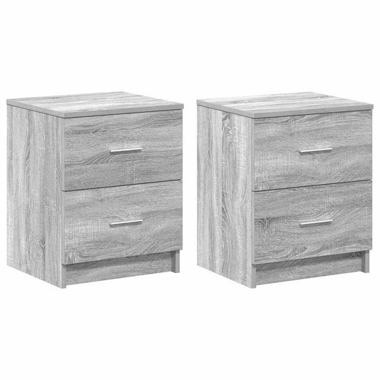 Bedside Cabinets 2 pcs with 2 Drawers Grey Sonoma 40x36x50 cm Bedside Cabinets 2 pcs with 2 Drawers Grey Sonoma 40x36x50 cm