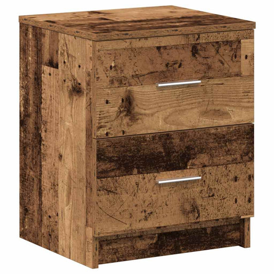 Bedside Cabinet with 2 Drawers Old Wood 40x36x50 cm Bedside Cabinet with 2 Drawers Old Wood 40x36x50 cm