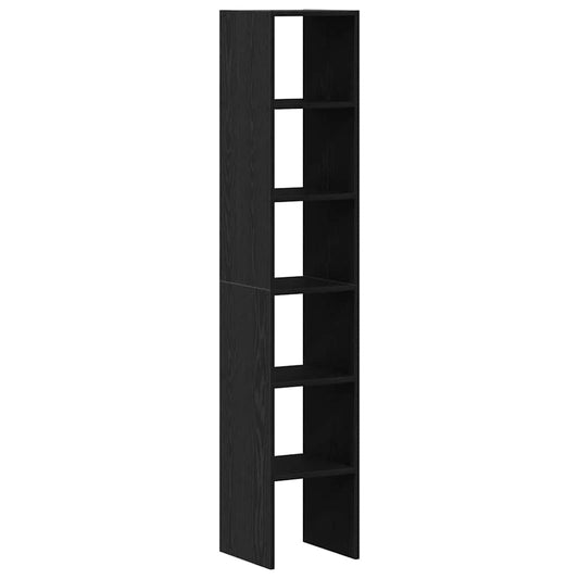 Bookcases 2 pcs Stackable Black Oak 30x30x80 cm Engineered Wood Bookcases 2 pcs Stackable Black Oak 30x30x80 cm Engineered Wood