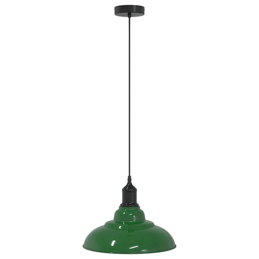 Pendant Lamp Height Adjustable E27 Gloss Green Ø 31 cm Metal Pendant Lamp Height Adjustable E27 Gloss Green Ø 31 cm Metal