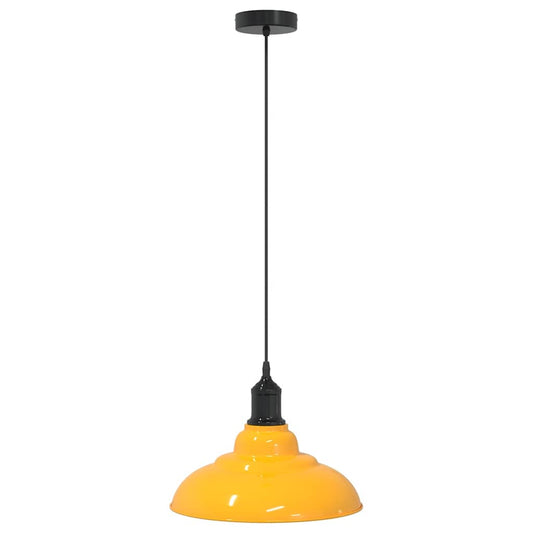 Pendant Lamp Height Adjustable E27 Gloss Yellow Ø 31 cm Metal Pendant Lamp Height Adjustable E27 Gloss Yellow Ø 31 cm Metal