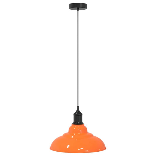 Pendant Lamp Height Adjustable E27 Gloss Orange Ø 31 cm Metal Pendant Lamp Height Adjustable E27 Gloss Orange Ø 31 cm Metal
