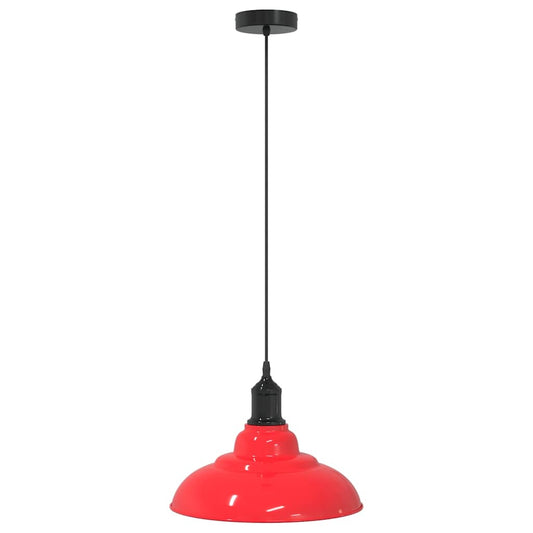 Pendant Lamp Height Adjustable E27 Gloss Red Ø 31 cm Metal Pendant Lamp Height Adjustable E27 Gloss Red Ø 31 cm Metal
