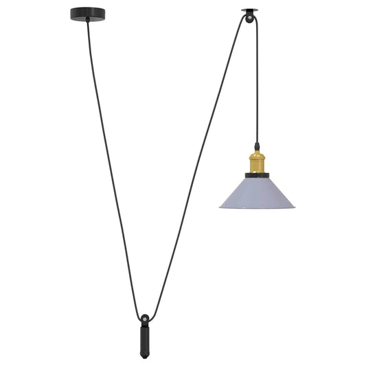 Pendant Lamp Height Adjustable E27 Gloss Grey Ø 22 cm Metal Pendant Lamp Height Adjustable E27 Gloss Grey Ø 22 cm Metal
