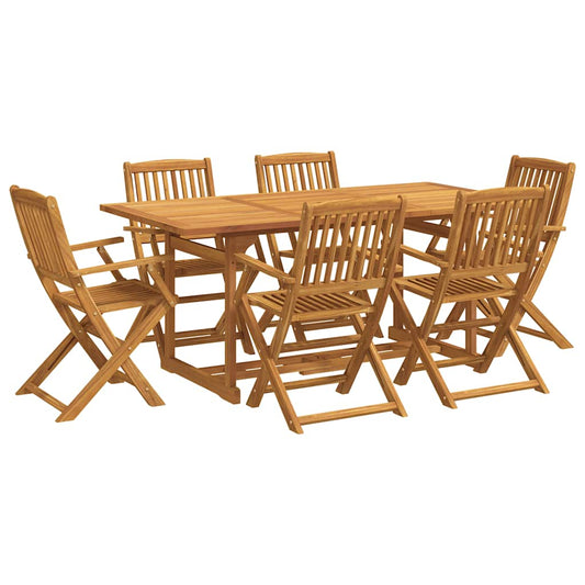 7 Piece Garden Dining Set 180x90x75 cm Solid Wood Acacia 7 Piece Garden Dining Set 180x90x75 cm Solid Wood Acacia