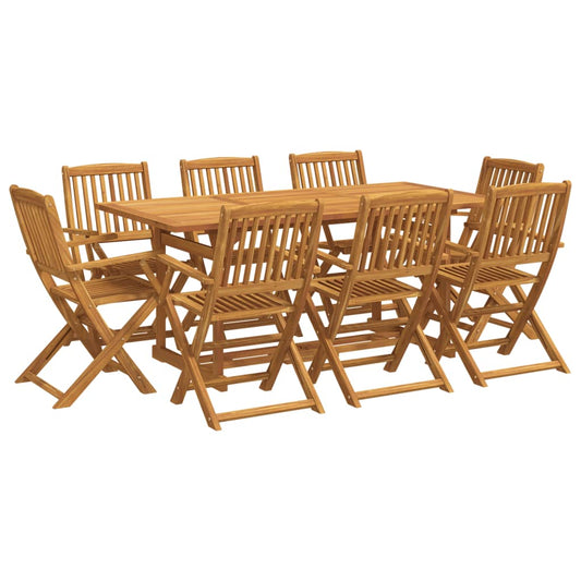 9 Piece Garden Dining Set 180x90x75 cm Solid Wood Acacia 9 Piece Garden Dining Set 180x90x75 cm Solid Wood Acacia