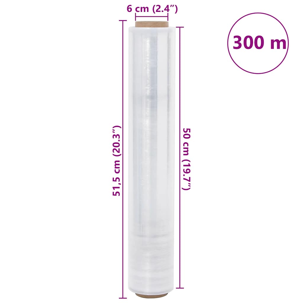 Stretch Film 2 pcs Transparent 20 μm 50 cm x 300 m