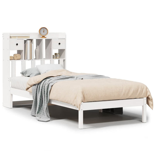 Bookcase Bed without Mattress White 90x200 cm Solid Wood Pine Bookcase Bed without Mattress White 90x200 cm Solid Wood Pine