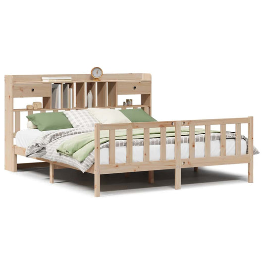 Bookcase Bed without Mattress 180x200 cm Super King Solid Wood Pine Bookcase Bed without Mattress 180x200 cm Super King Solid Wood Pine
