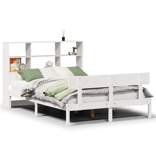 Bookcase Bed without Mattress White 160x200 cm Solid Wood Pine Bookcase Bed without Mattress White 160x200 cm Solid Wood Pine