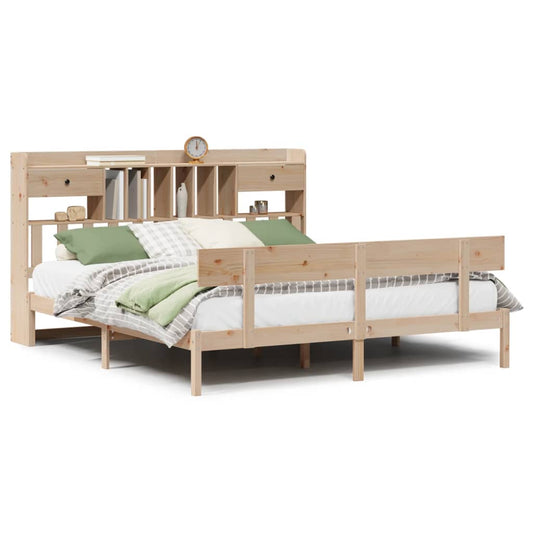 Bookcase Bed without Mattress 180x200 cm Super King Solid Wood Pine Bookcase Bed without Mattress 180x200 cm Super King Solid Wood Pine