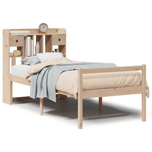 Bookcase Bed without Mattress 90x190 cm Single Solid Wood Pine Bookcase Bed without Mattress 90x190 cm Single Solid Wood Pine