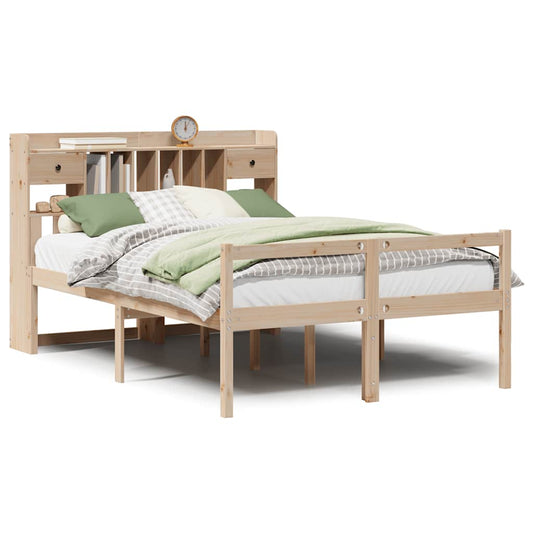 Bookcase Bed without Mattress 140x190 cm Solid Wood Pine Bookcase Bed without Mattress 140x190 cm Solid Wood Pine