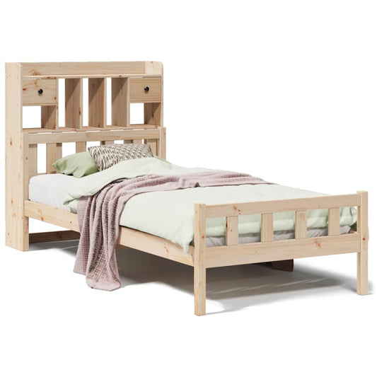 Bookcase Bed without Mattress 90x190 cm Single Solid Wood Pine Bookcase Bed without Mattress 90x190 cm Single Solid Wood Pine