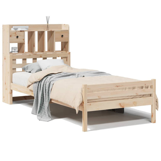 Bookcase Bed without Mattress 100x200cm Solid Wood Pine Bookcase Bed without Mattress 100x200cm Solid Wood Pine