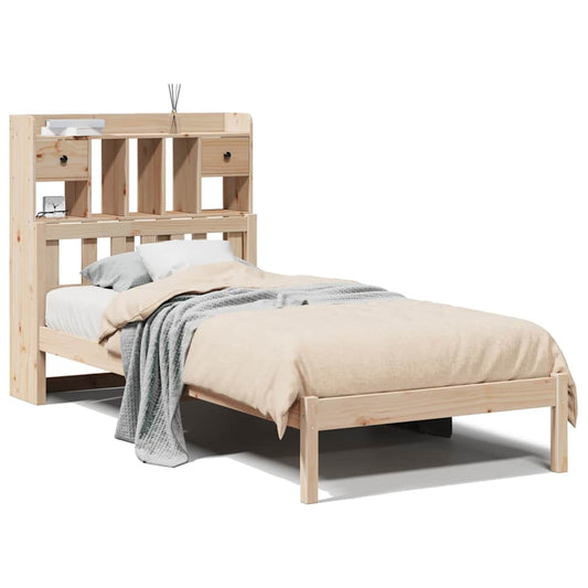 Bookcase Bed without Mattress 90x190 cm Single Solid Wood Pine Bookcase Bed without Mattress 90x190 cm Single Solid Wood Pine
