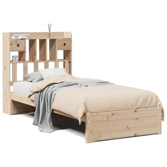 Bookcase Bed without Mattress 75x190cm Small Single Solid Wood Pine Bookcase Bed without Mattress 75x190cm Small Single Solid Wood Pine