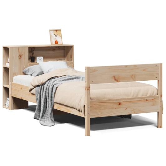 Bookcase Bed without Mattress 75x190 cm Small Single Solid Wood Pine Bookcase Bed without Mattress 75x190 cm Small Single Solid Wood Pine