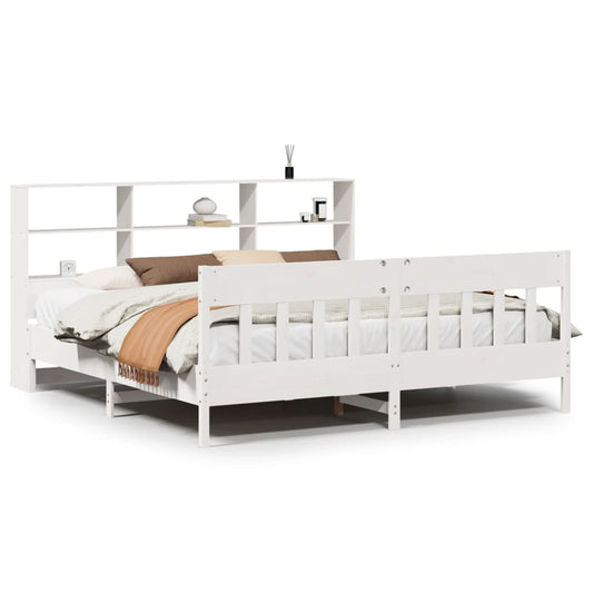 Bed Frame without Mattress White 180x200 cm Super King Solid Wood Pine Bed Frame without Mattress White 180x200 cm Super King Solid Wood Pine