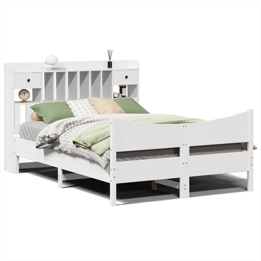 Bed Frame without Mattress White 140x200 cm Solid Wood Pine Bed Frame without Mattress White 140x200 cm Solid Wood Pine