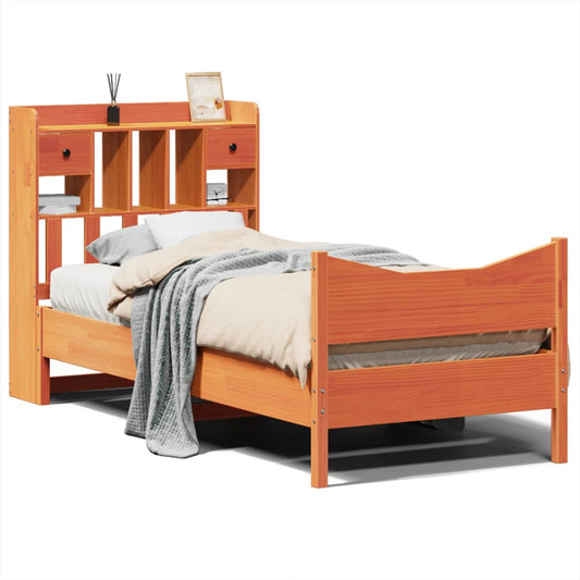 Bed Frame without Mattress Wax Brown 75x190 cm Small Single Solid Wood Pine Bed Frame without Mattress Wax Brown 75x190 cm Small Single Solid Wood Pine