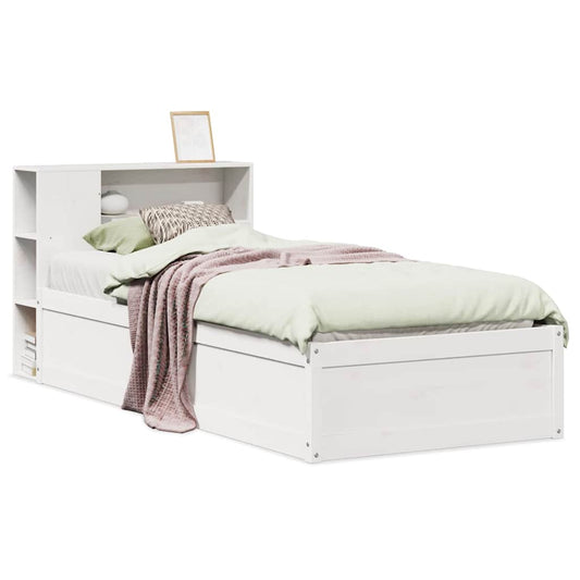 Bed Frame without Mattress White 75x190 cm Small Single Solid Wood Pine Bed Frame without Mattress White 75x190 cm Small Single Solid Wood Pine