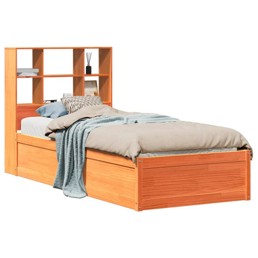 Bed Frame without Mattress Wax Brown 75x190 cm Small Single Solid Wood Pine Bed Frame without Mattress Wax Brown 75x190 cm Small Single Solid Wood Pine
