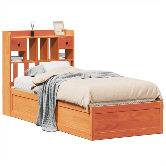 Bed Frame without Mattress Wax Brown 100x200 cm Solid Wood Pine Bed Frame without Mattress Wax Brown 100x200 cm Solid Wood Pine