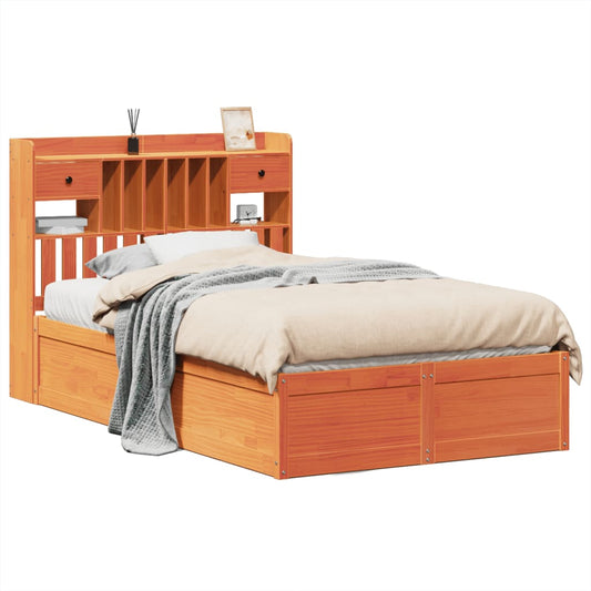 Bed Frame without Mattress Wax Brown 120x190 cm Small Double Solid Wood Pine Bed Frame without Mattress Wax Brown 120x190 cm Small Double Solid Wood Pine