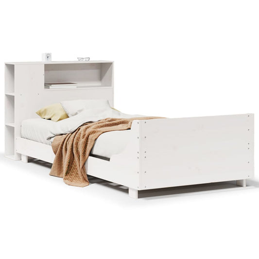 Bed Frame without Mattress White 75x190 cm Small Single Solid Wood Pine Bed Frame without Mattress White 75x190 cm Small Single Solid Wood Pine