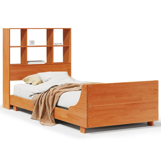 Bed Frame without Mattress Wax Brown 100x200 cm Solid Wood Pine Bed Frame without Mattress Wax Brown 100x200 cm Solid Wood Pine