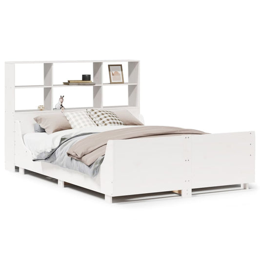 Bookcase Bed without Mattress White 160x200 cm Solid Wood Bookcase Bed without Mattress White 160x200 cm Solid Wood