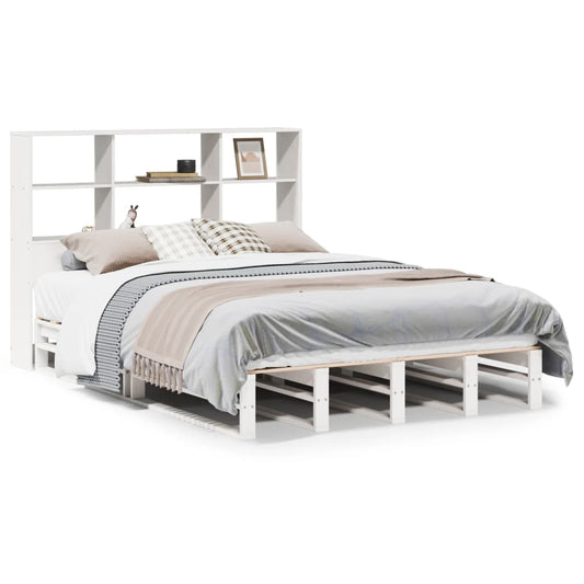 Bookcase Bed without Mattress White 160x200 cm Solid Wood Bookcase Bed without Mattress White 160x200 cm Solid Wood