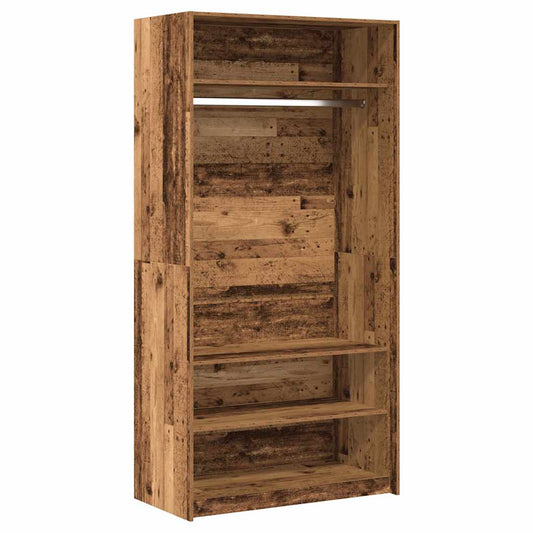 Wardrobe Old Wood 100x50x200 cm Engineered Wood Wardrobe Old Wood 100x50x200 cm Engineered Wood