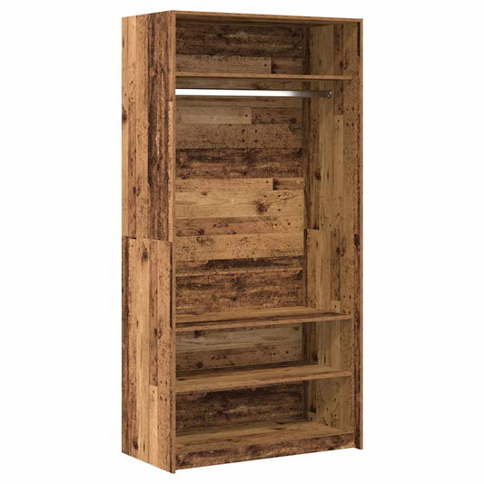 Wardrobe Old Wood 100x50x200 cm Engineered Wood Wardrobe Old Wood 100x50x200 cm Engineered Wood