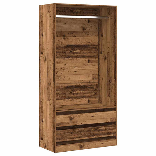 Wardrobe Old Wood 100x50x200 cm Engineered Wood Wardrobe Old Wood 100x50x200 cm Engineered Wood