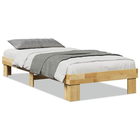 Bed Frame without Mattress 75x190 cm Small Single Solid Wood Oak Bed Frame without Mattress 75x190 cm Small Single Solid Wood Oak