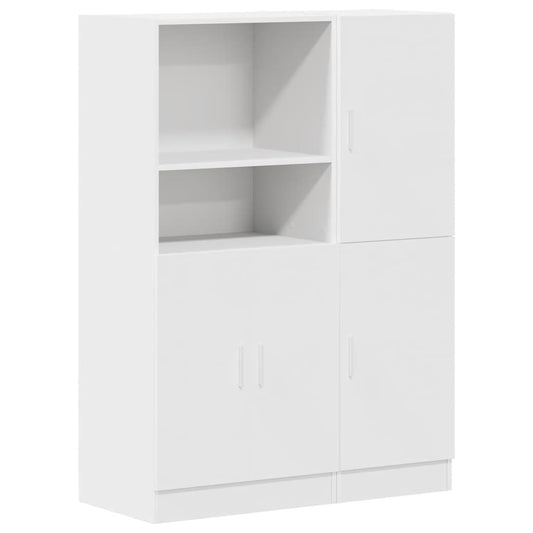 2 Piece Kitchen Cabinet Set White Engineered Wood 2 Piece Kitchen Cabinet Set White Engineered Wood