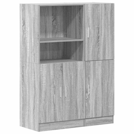 2 Piece Kitchen Cabinet Set Grey Sonoma Engineered Wood 2 Piece Kitchen Cabinet Set Grey Sonoma Engineered Wood