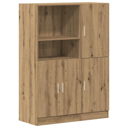 2 Piece Kitchen Cabinet Set Artisan Oak Engineered Wood 2 Piece Kitchen Cabinet Set Artisan Oak Engineered Wood