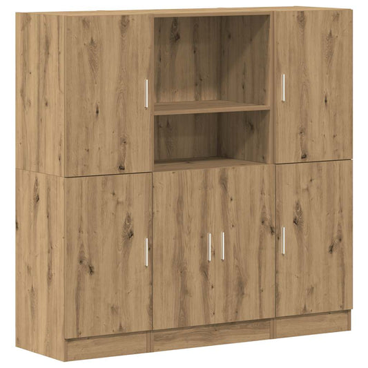 3 Piece Kitchen Cabinet Set Artisian Oak Engineered Wood 3 Piece Kitchen Cabinet Set Artisian Oak Engineered Wood