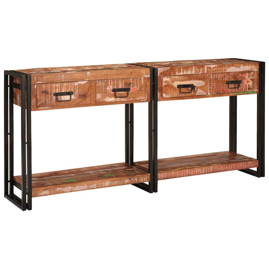 Console Tables with Drawer 2 pcs Multicolour 161 x 33 x 75 cm Console Tables with Drawer 2 pcs Multicolour 161 x 33 x 75 cm