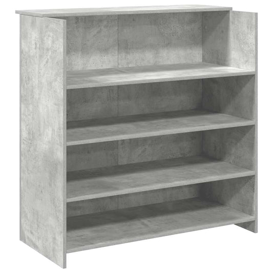 Reception Desk Concrete Grey 100x50x103,5 cm Engineered Wood Reception Desk Concrete Grey 100x50x103,5 cm Engineered Wood