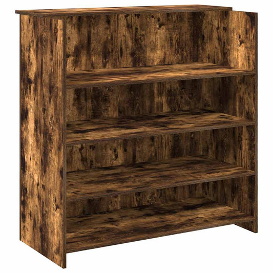 Reception Desk Smoked Oak 100x50x103,5 cm Engineered Wood Reception Desk Smoked Oak 100x50x103,5 cm Engineered Wood