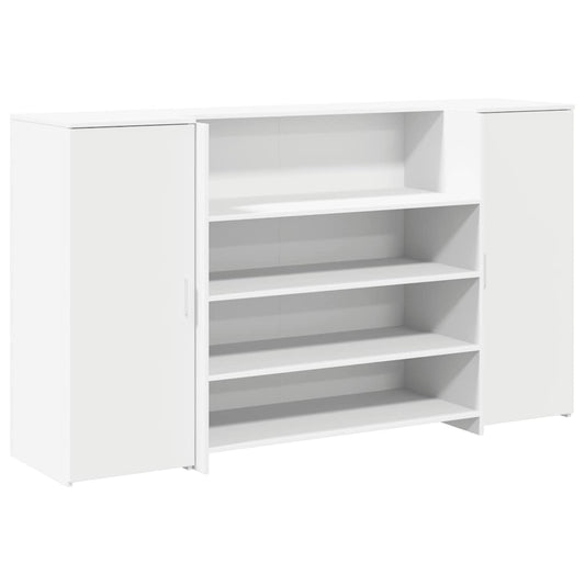 Reception Desk White 180x50x103,5 cm Engineered Wood Reception Desk White 180x50x103,5 cm Engineered Wood