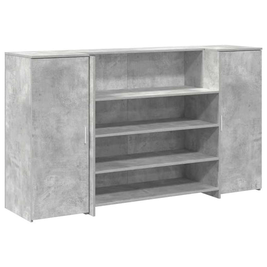 Reception Desk Concrete Grey 180x50x103,5 cm Engineered Wood Reception Desk Concrete Grey 180x50x103,5 cm Engineered Wood